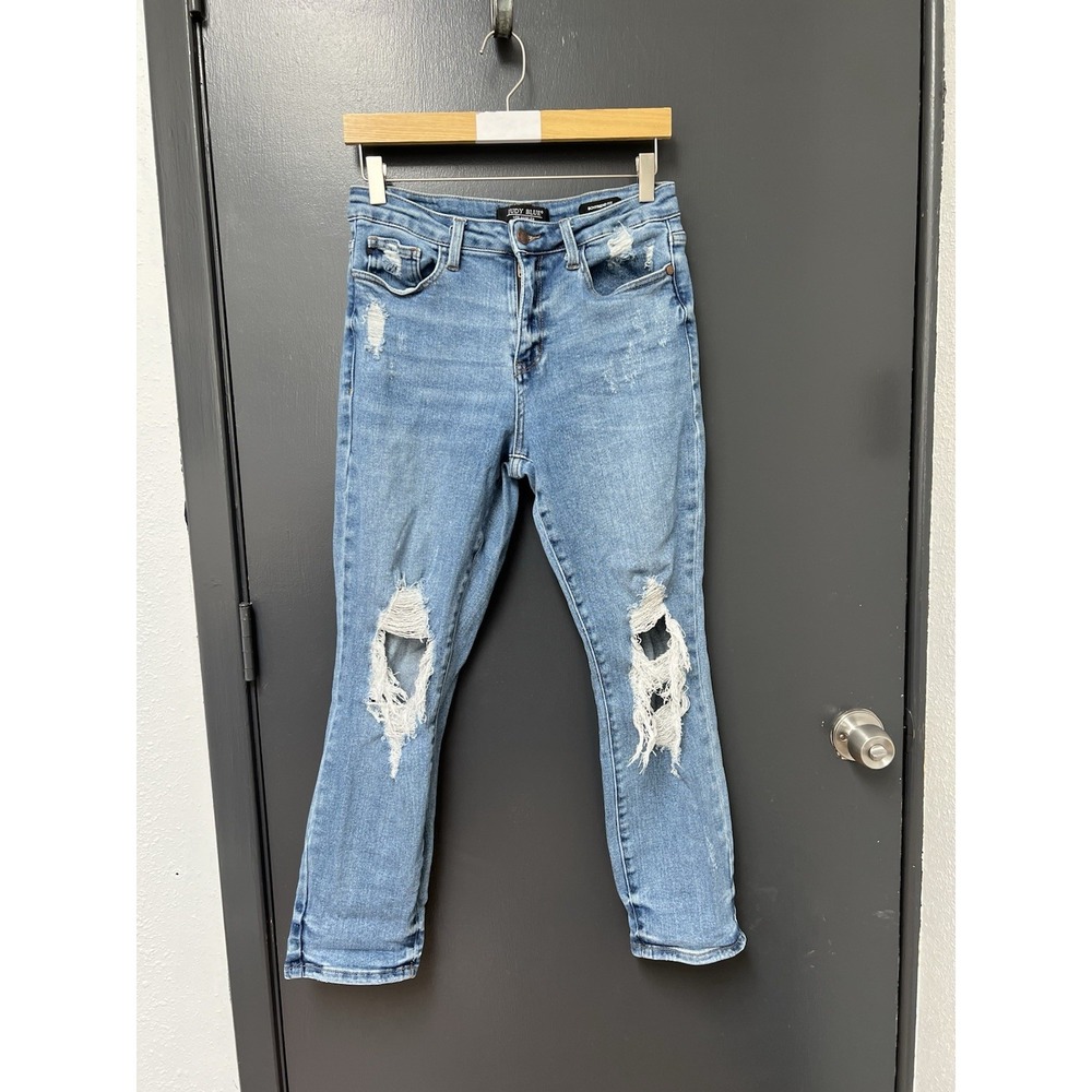 Judy Blue Jeans Boyfriend Fit Jeans Women's Size 7/28 Distress Rips